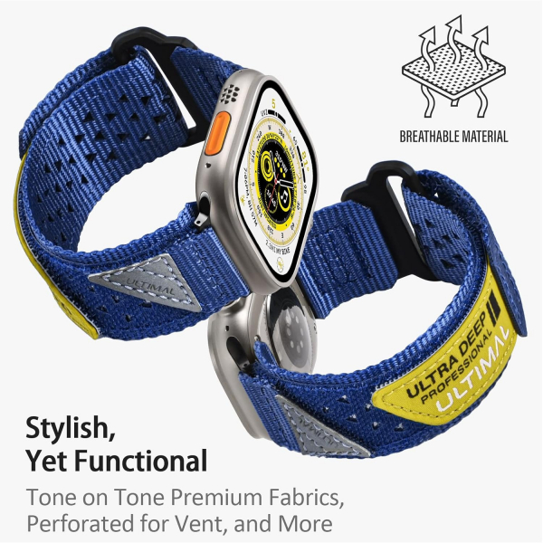 ULTIMAL Apple Watch Ultra 4 Naylon Kay�� -Blue