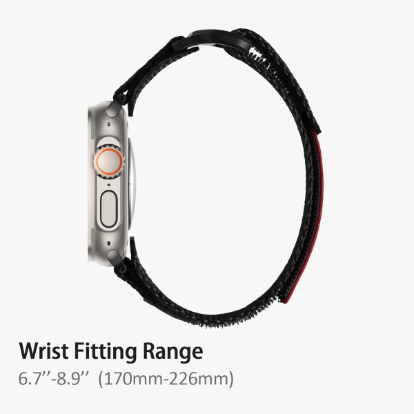 ULTIMAL Apple Watch Ultra 4 Naylon Kay�� -Black