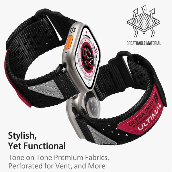 ULTIMAL Apple Watch Ultra 4 Naylon Kay�� -Black