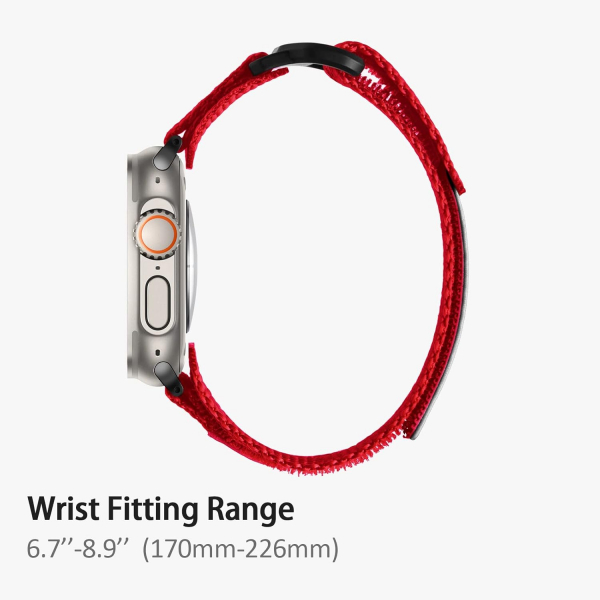 ULTIMAL Apple Watch Ultra 4 Naylon Kay�� -Red