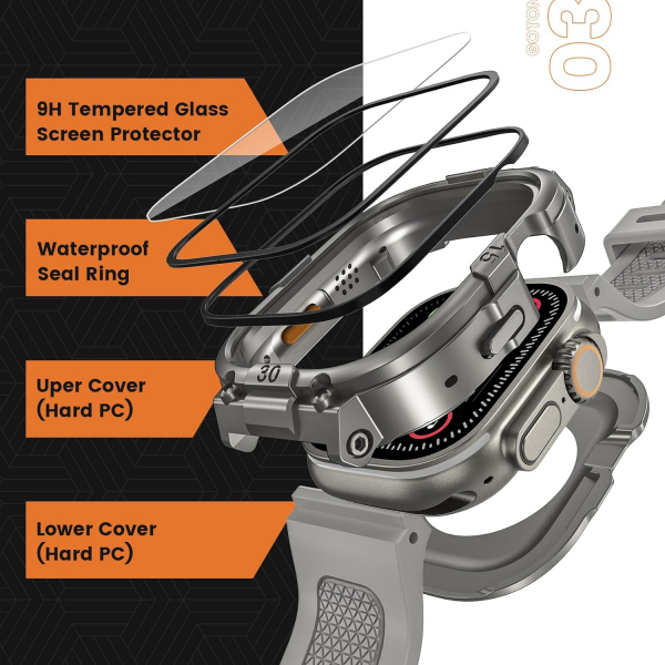 Goton Apple Watch Ultra 4 Su Ge�irmez Kay��-Titanium
