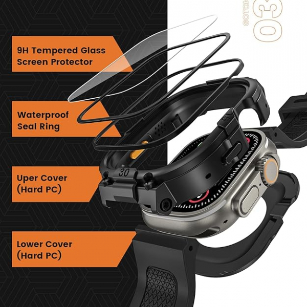 Goton Apple Watch Ultra 4 Su Ge�irmez Kay��-Black