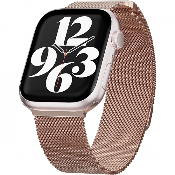 MAGEASY Apple Watch Ultra 4 �elik Kay��-Rose Gold