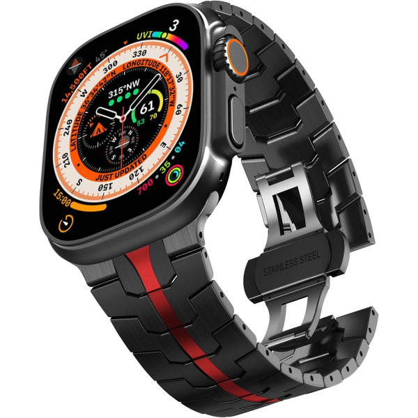 CHANCHY Apple Watch Ultra 4 �elik Kay��-Black Red