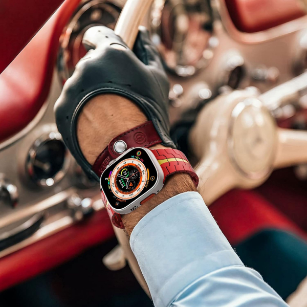 CHANCHY Apple Watch Ultra 4 �elik Kay��-Red Gold