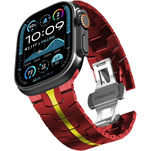 CHANCHY Apple Watch Ultra 4 �elik Kay��-Red Gold