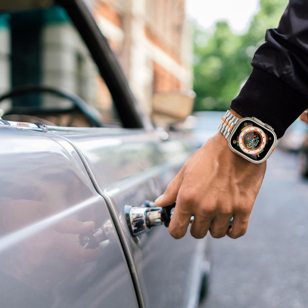 CHANCHY Apple Watch Ultra 4 �elik Kay��-Titanium Orange
