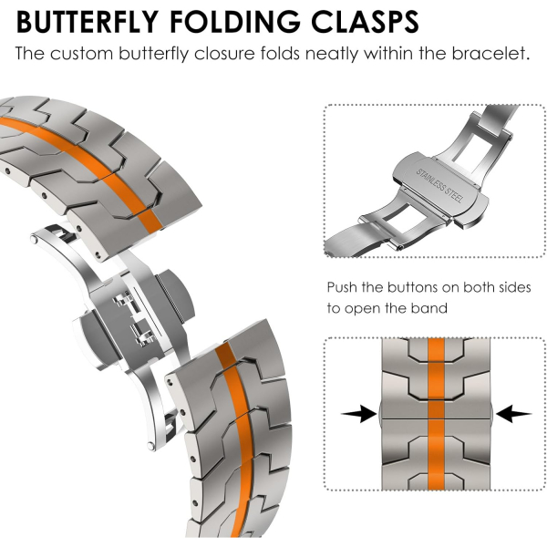 CHANCHY Apple Watch Ultra 4 �elik Kay��-Titanium Orange