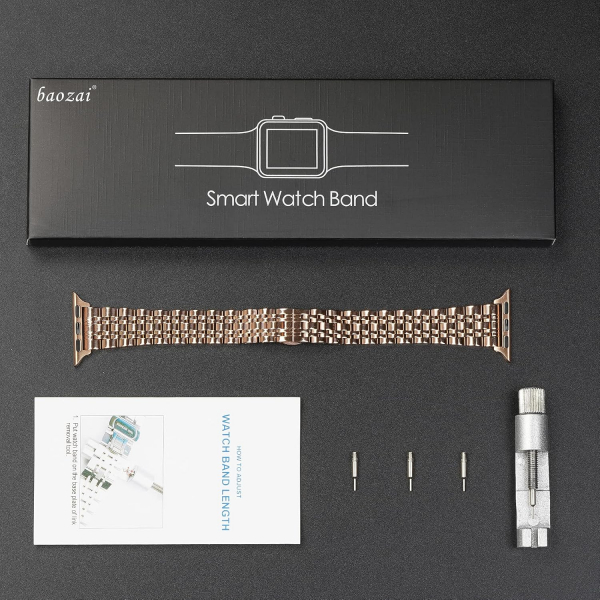 baozai Apple Watch Ultra 4 �elik Kay�� -Rose Gold
