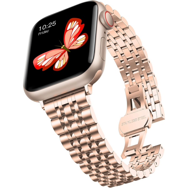 baozai Apple Watch Ultra 4 �elik Kay�� -Rose Gold