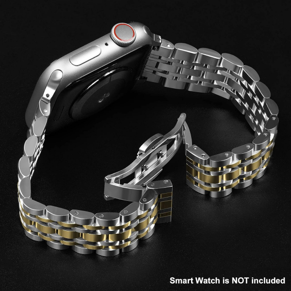 baozai Apple Watch Ultra 4 �elik Kay�� -Silver Gold