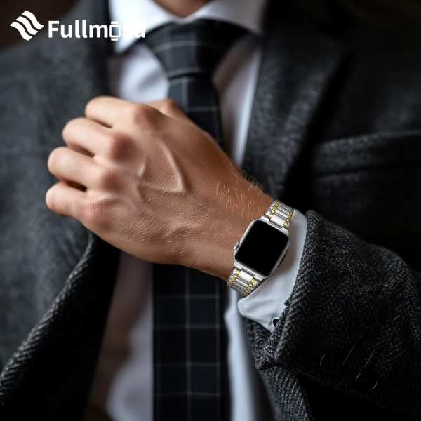 Fullmosa Apple Watch Ultra 4 �elik Kay��-Silver And Gold