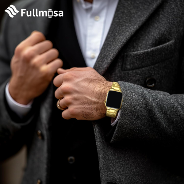 Fullmosa Apple Watch Ultra 4 �elik Kay��-Golden