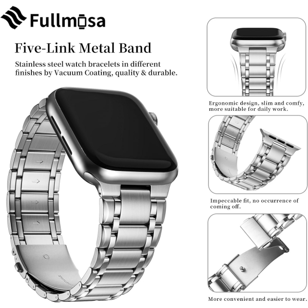 Fullmosa Apple Watch Ultra 4 �elik Kay��-Golden