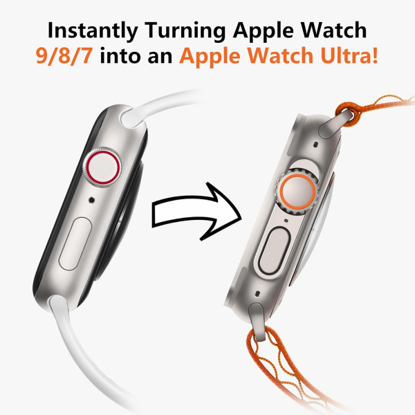 amBand Apple Watch Ultra 4 Bumper K�l�f-Natural Titanium 