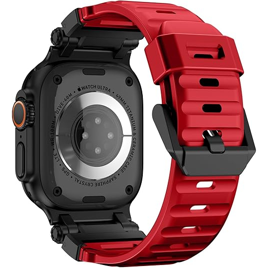 NewWays Apple Watch Ultra 4 �elik Kay��-Red