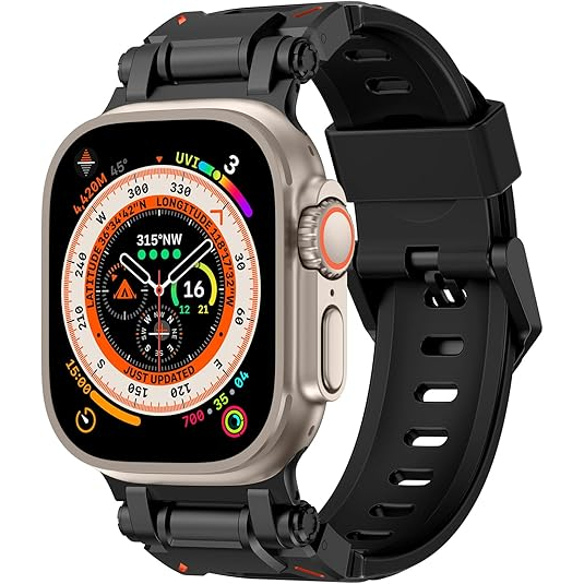NewWays Apple Watch Ultra 4 �elik Kay��-Black