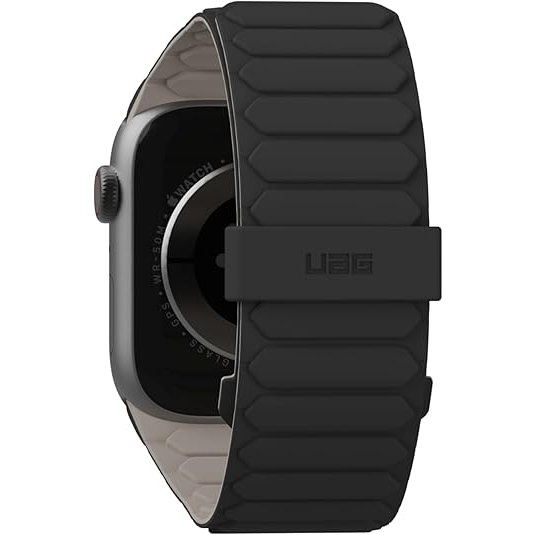 UAG Apple Watch Ultra 4 �ift Tarafl� Silikon Kay��-Black Titanium 