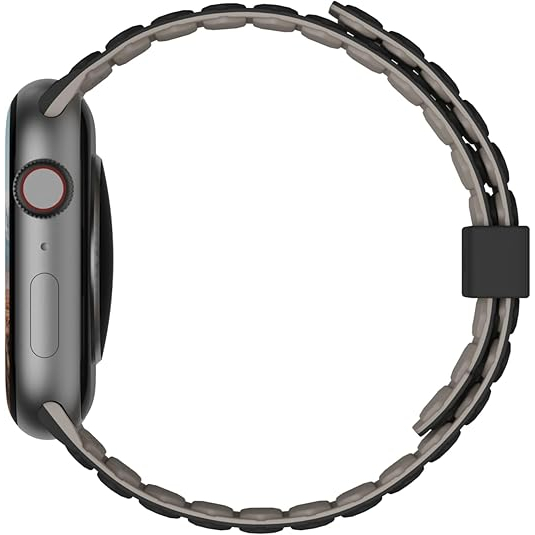 UAG Apple Watch Ultra 4 �ift Tarafl� Silikon Kay��-Black Titanium 