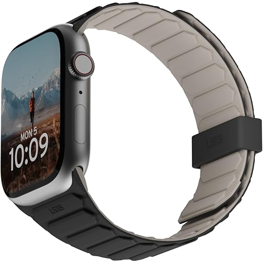 UAG Apple Watch Ultra 4 �ift Tarafl� Silikon Kay��-Black Titanium 