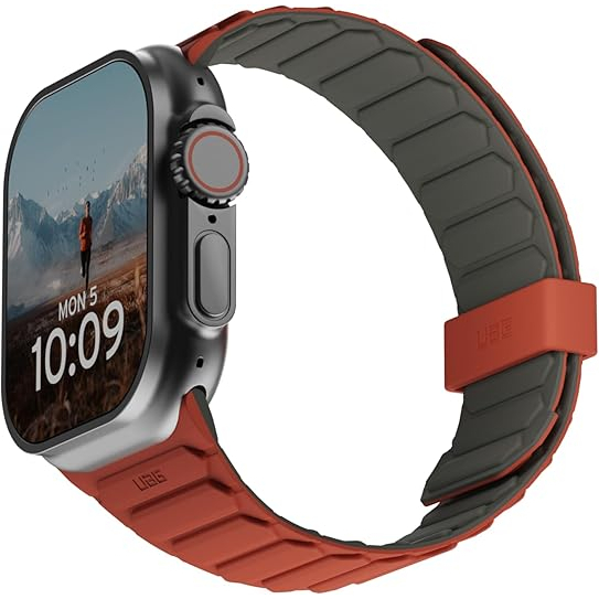 UAG Apple Watch Ultra 4 �ift Tarafl� Silikon Kay��-Olive Rust