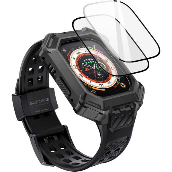 SUPCASE Apple Watch Ultra 4 K�l�f ve Kordon Seti-Black