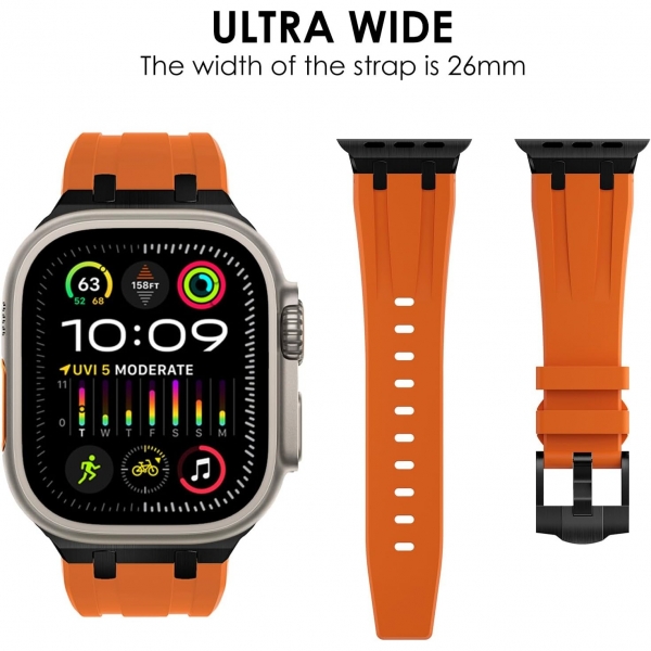 WINGLE Apple Watch Ultra 4 Silikon Kay��-Orange