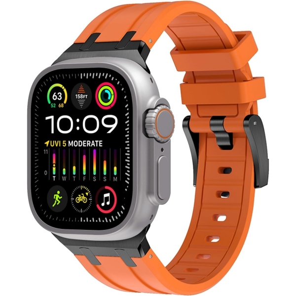 WINGLE Apple Watch Ultra 4 Silikon Kay��-Orange