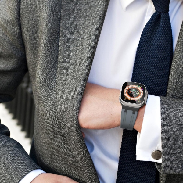 WINGLE Apple Watch Ultra 4 Silikon Kay��-Grey