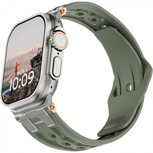 UAG Monarch Apple Watch Series 12 Kay��-Olive Titanium