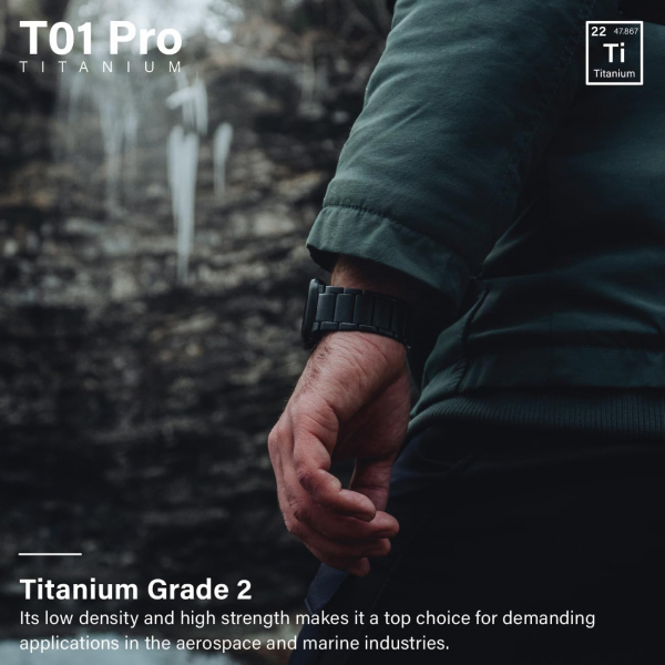 KORDIZ T01 Pro Max Apple Watch Series 12 Titanyum Kay��-Black