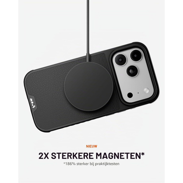 Mous Limitless iPhone 18 Pro K�l�f-Zwart leer