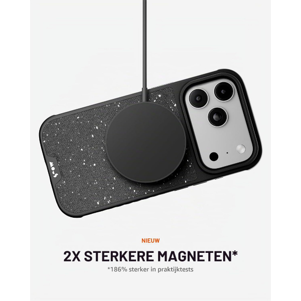 Mous Limitless iPhone 18 Pro K�l�f-Gespikkeld Zwart