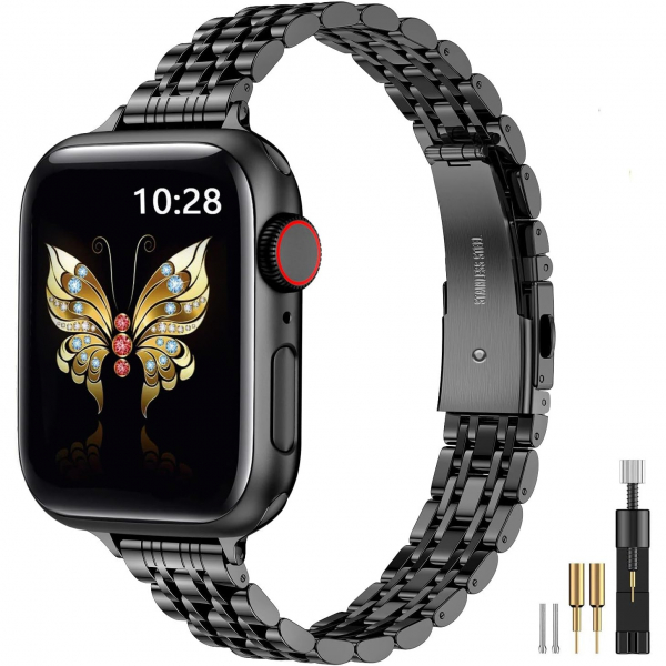 MioHHR Apple Watch Series 12 �elik Kay�� -Black