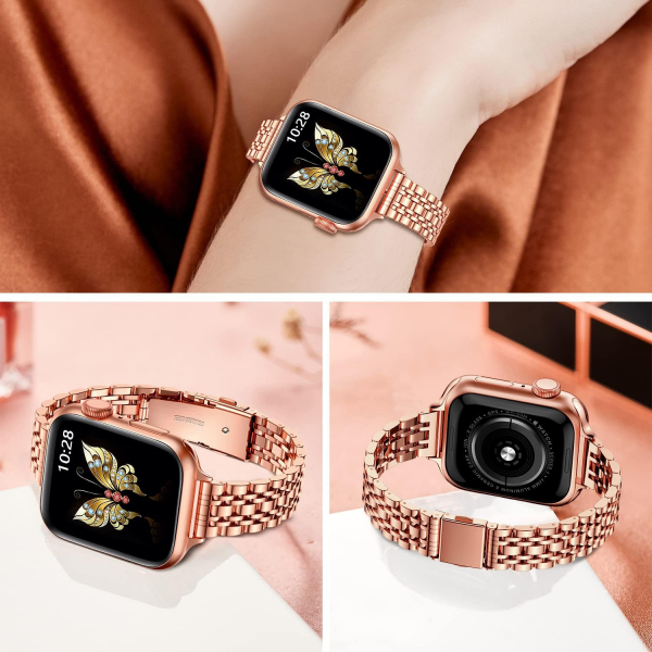 MioHHR Apple Watch Series 12 �elik Kay�� -Rose Gold