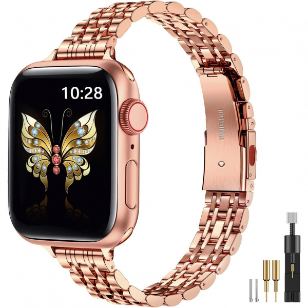 MioHHR Apple Watch Series 12 �elik Kay�� -Rose Gold