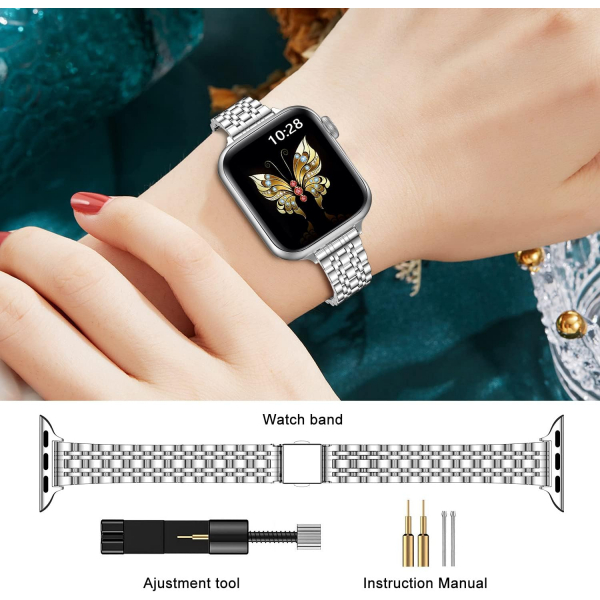 MioHHR Apple Watch Series 12 �elik Kay�� -Silver