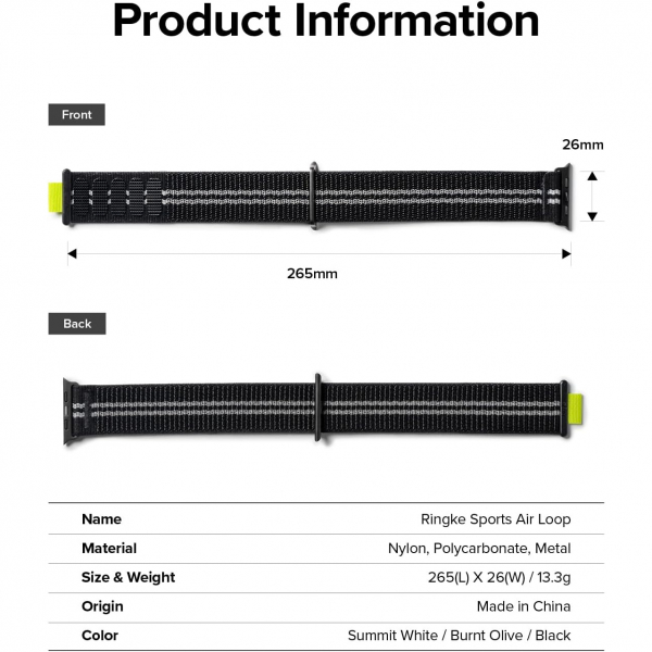 Rin gke Sports Air Loop Apple Watch Series 12 Kay��-Black