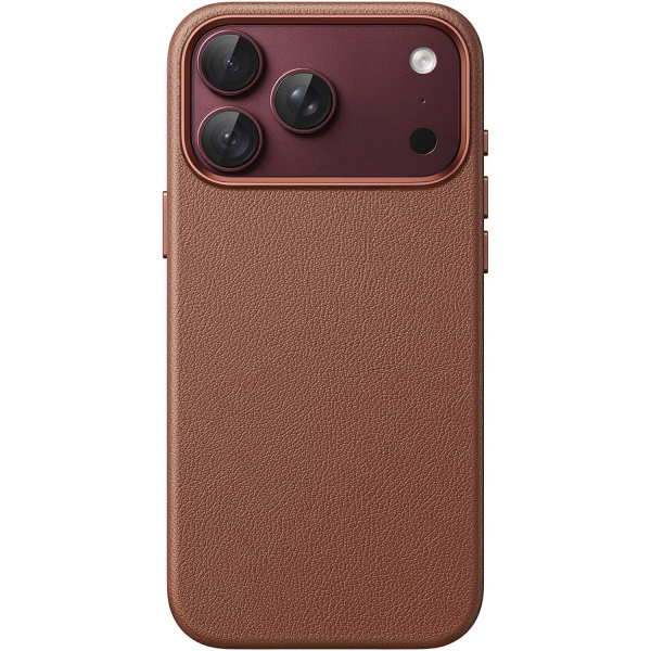 JETech iPhone 18 Pro Vegan Deri MagSafe K�l�f-Deep Brown