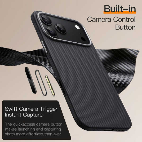 JETech Aramid iPhone 18 Pro �nce MagSafe K�l�f-Black