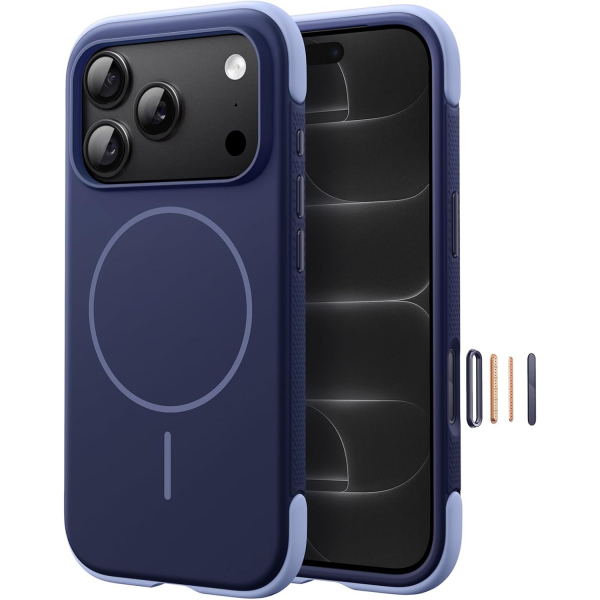JETech iPhone 18 Pro Manyetik Silikon K�l�f-Deep Blue