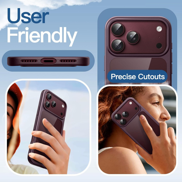 JETech �effaf iPhone 18 Pro Bumper K�l�f-Dark Cherry