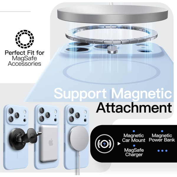 JETech iPhone 18 Pro Manyetik �nce K�l�f-Glacier