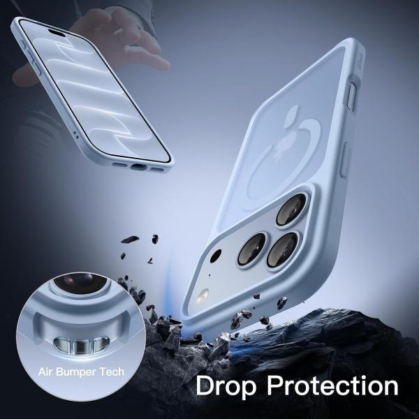 JETech iPhone 18 Pro Manyetik Mat K�l�f-Glacier