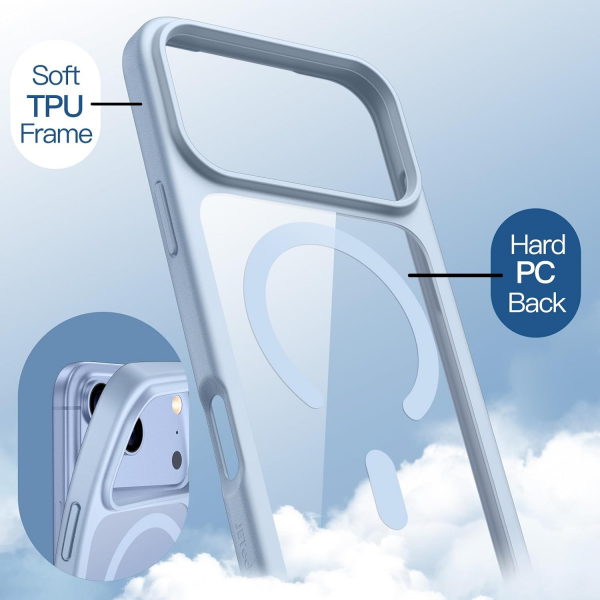 JETech iPhone 18 Pro Manyetik �effaf K�l�f-Glacier