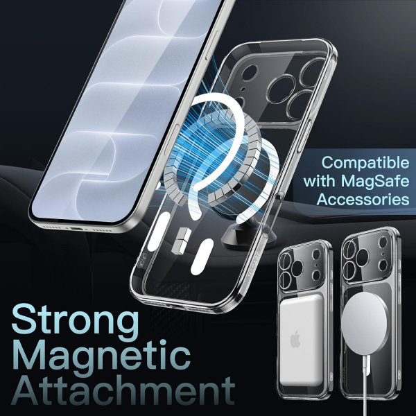 JETech iPhone 18 Pro Manyetik �nce K�l�f-Clear