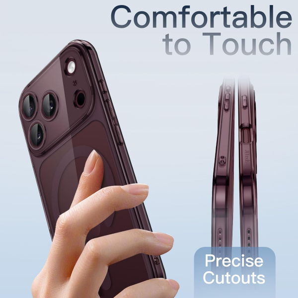 JETech iPhone 18 Pro Manyetik �nce K�l�f-Dark Cherry