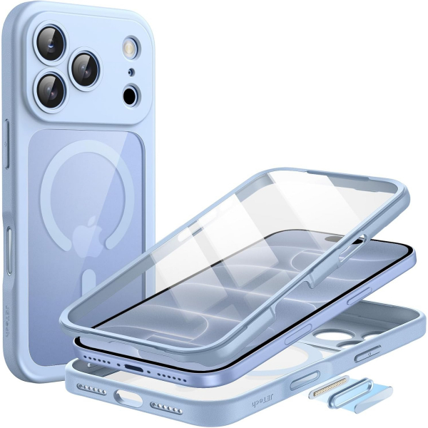 JETech 360 Tam G�vde iPhone 18 Pro Manyetik K�l�f-Glacier