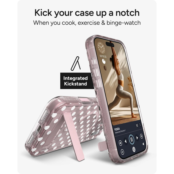 ZAGG Milan iPhone 18 Pro Standl� K�l�f-Polka Dot