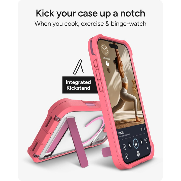 ZAGG Rainier iPhone 18 Pro Standl� K�l�f-Pink